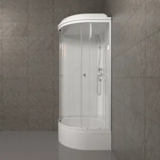 Душевая кабина Triton Ультра Щ0000061849 90x90 см белый профиль прозрачное стекло